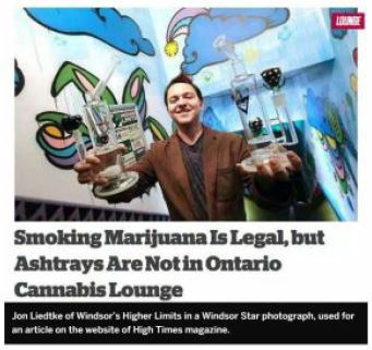 High Times: Smoking Marijuana Is Legal, but Ashtrays Are Not in Ontario Cannabis Lounge