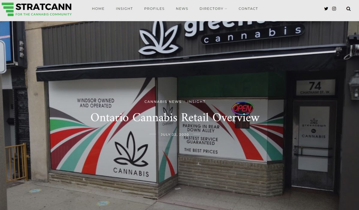 Stratcann: Ontario Retail Cannabis Overview