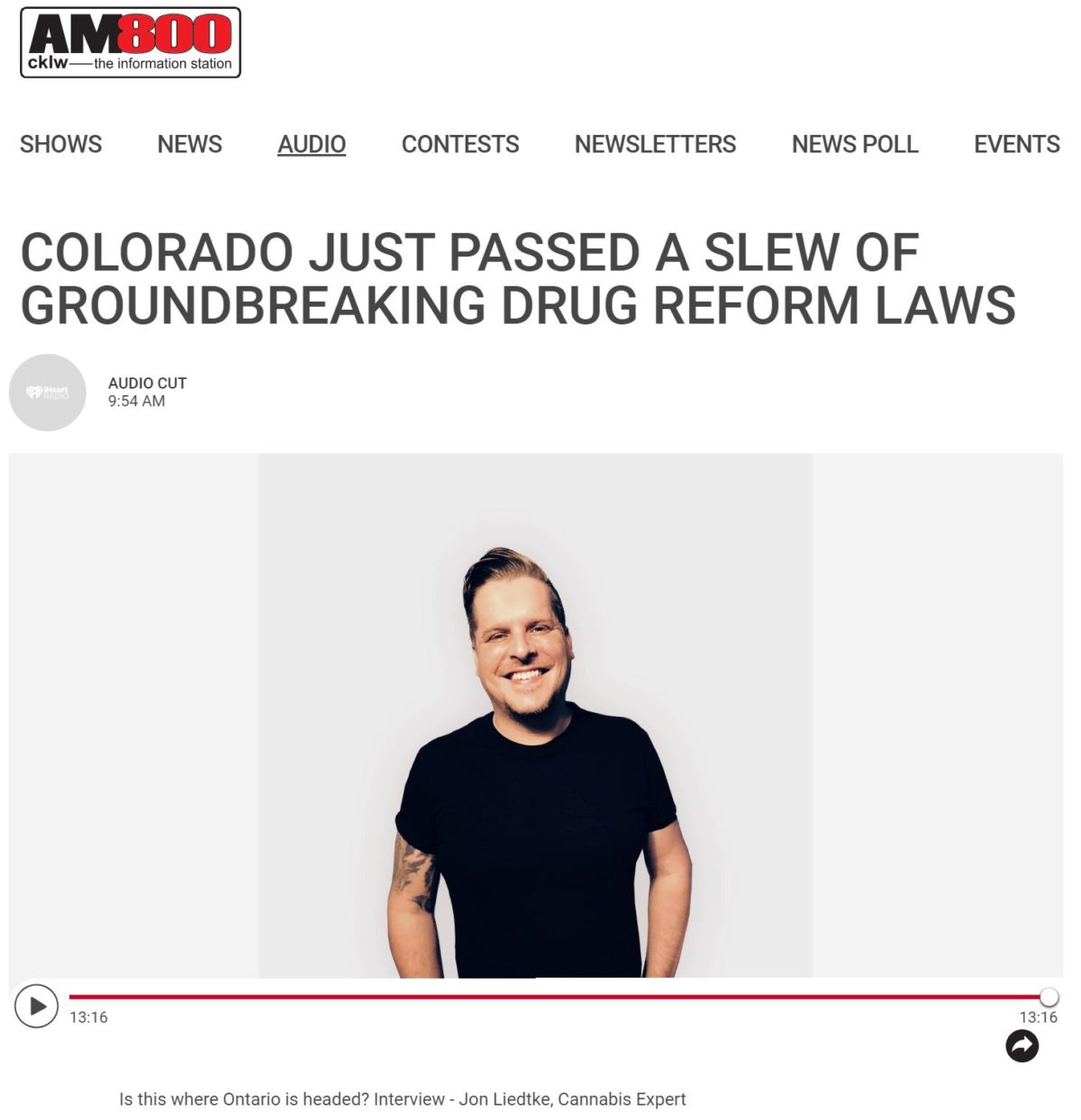 AM800: Dan MacDonald Show: COLORADO JUST PASSED A SLEW OF GROUNDBREAKING DRUG REFORM LAWS