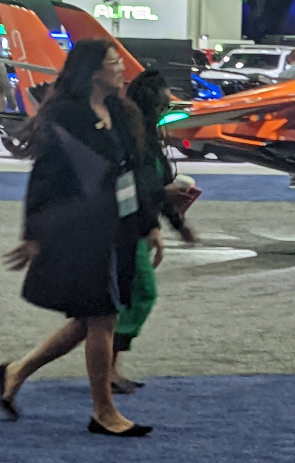 US House Representative Rashida Tlaib at the Detroit Auto Show