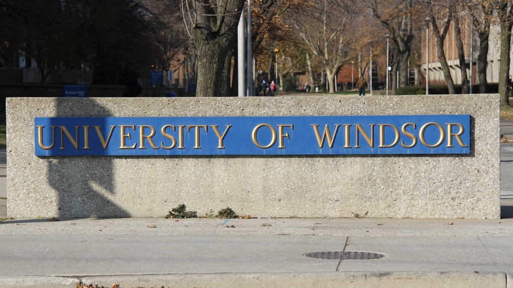 The University of Windsor sign is shown in this file photo in Windsor, Ont., on Nov.16. 2012. (Melanie Borrelli / CTV Windsor)