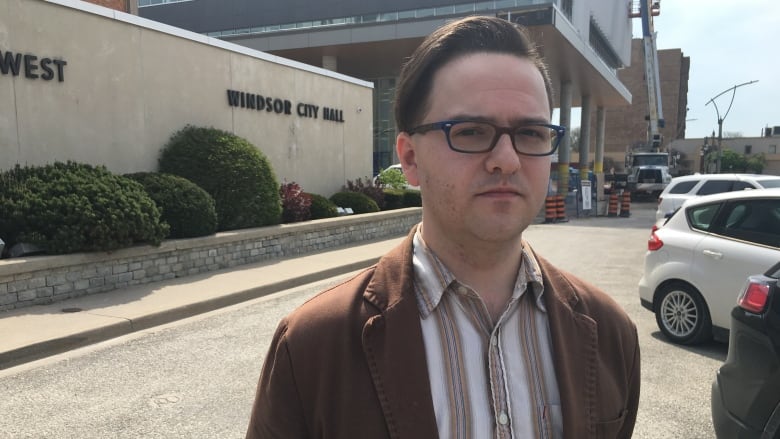 Local business owner Jon Liedtke alleged Dilkens was is in violation of the code of conduct because he blocks people from social media. (Dale Molnar/CBC)