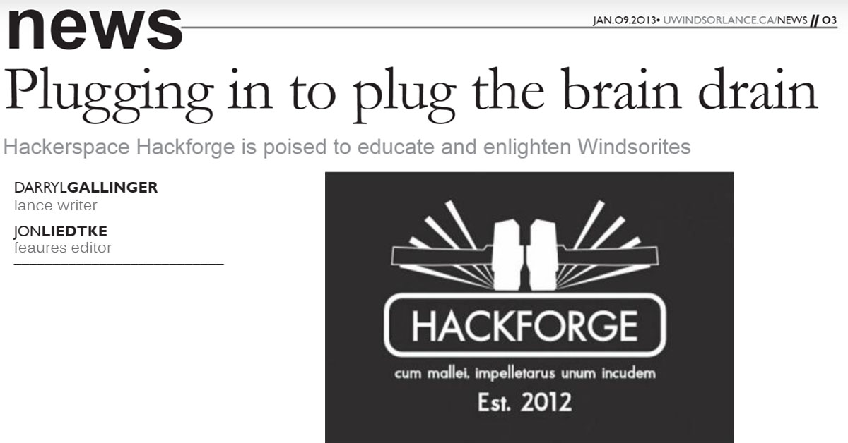 UWindsor Lance Plugging in to plug the brain drain Issue 26, Volume 85 Jan 9, 2013 Jon Liedtke Page 3