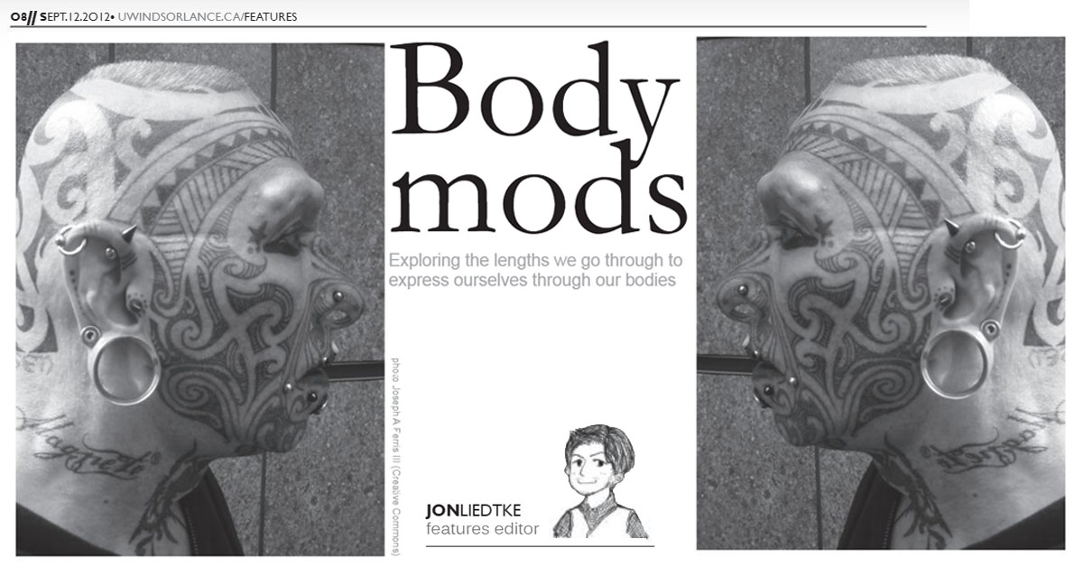 UWindsor Lance Body Mods Issue 11, Volume 85 Sept. 12, 2012 Jon Liedtke Page 8