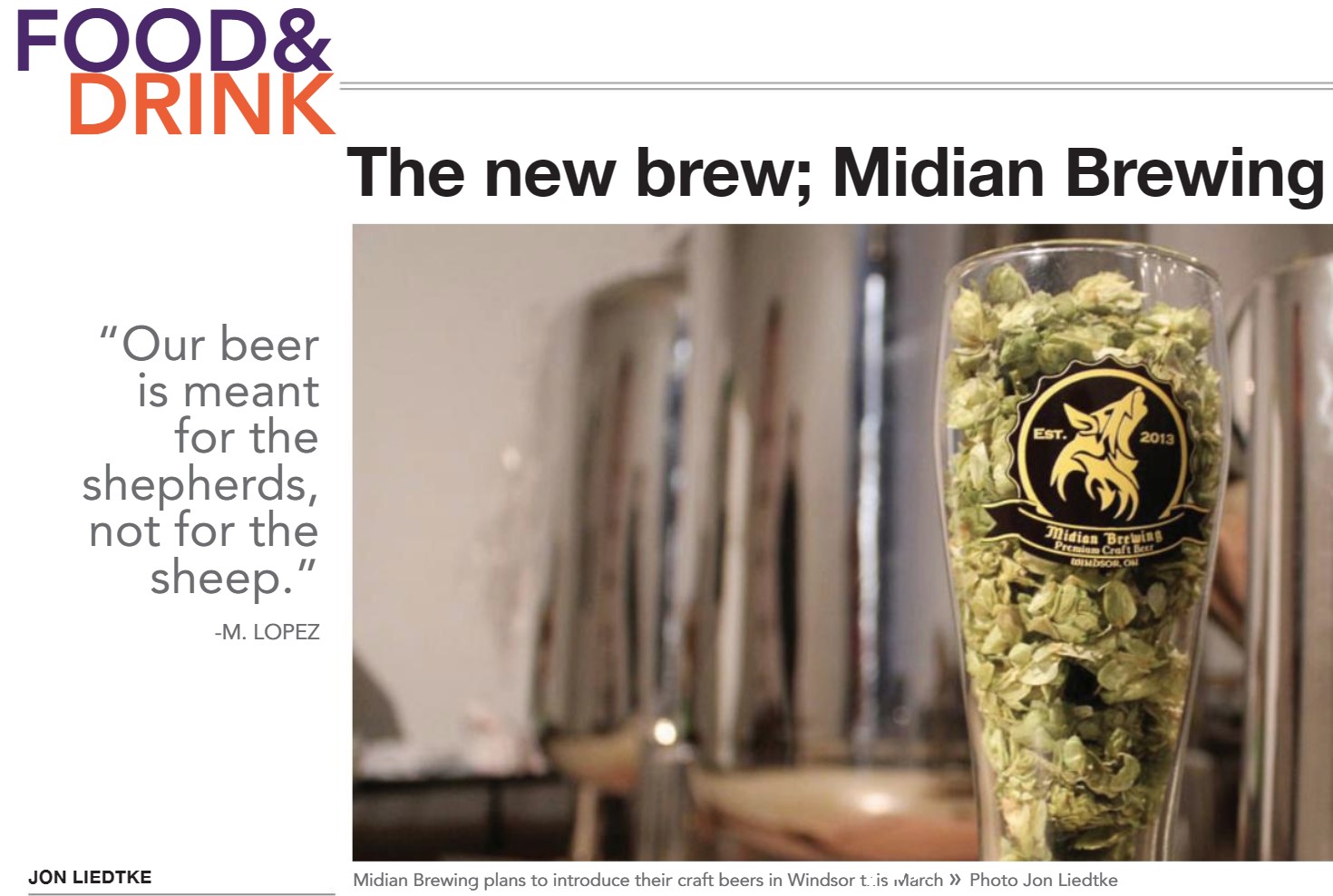 The Urbanite: The new brew; Midian Brewing