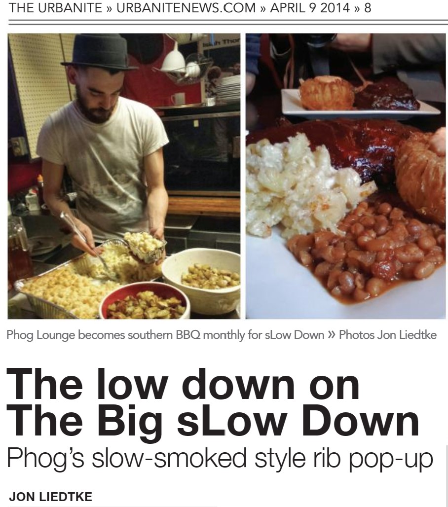 The Urbanite: Phog Lounge becomes southern BBQ for sLow Down