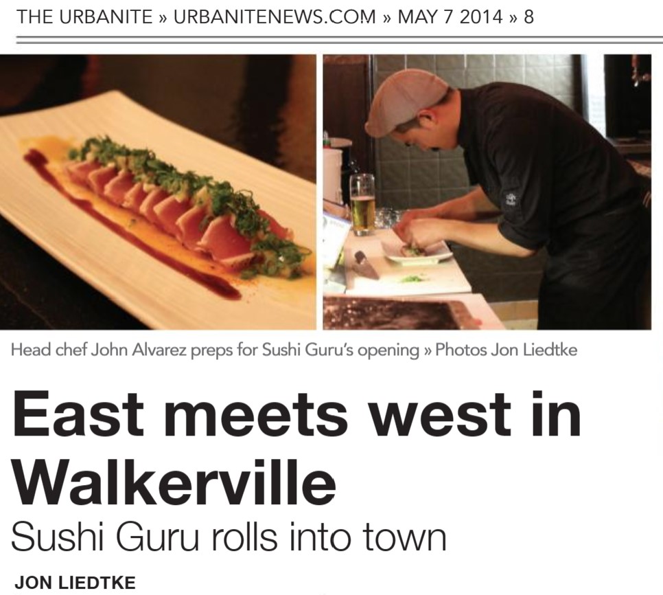 The Urbanite: East Meets West: Sushi Guru rolls into town