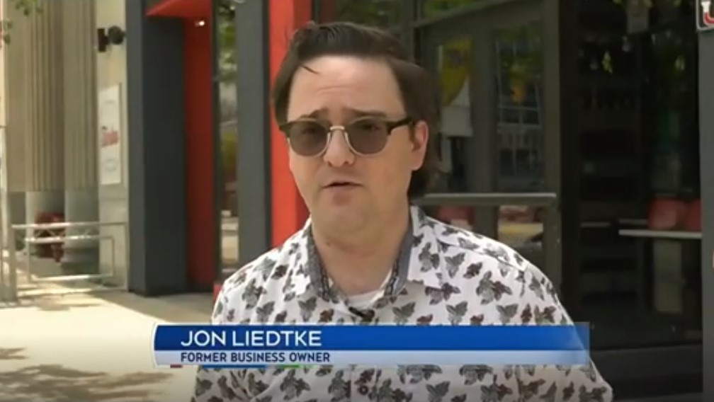 Jon Liedtke outside of his former business, Higher Limits Cannabis Lounge (CTV Windsor)