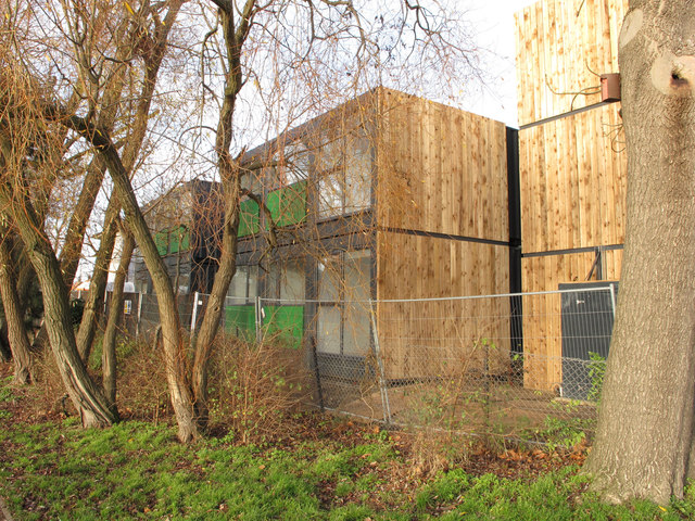 Homes from shipping containers, Westfield Lodge, North Acton (David Hawgood)
