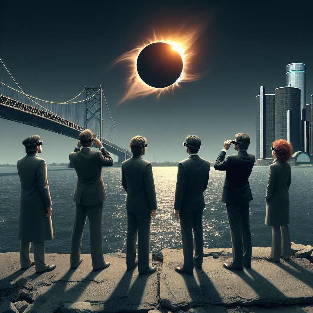 Solar Eclipse - (Image Created from Designer. Powered by DALL·E 3)