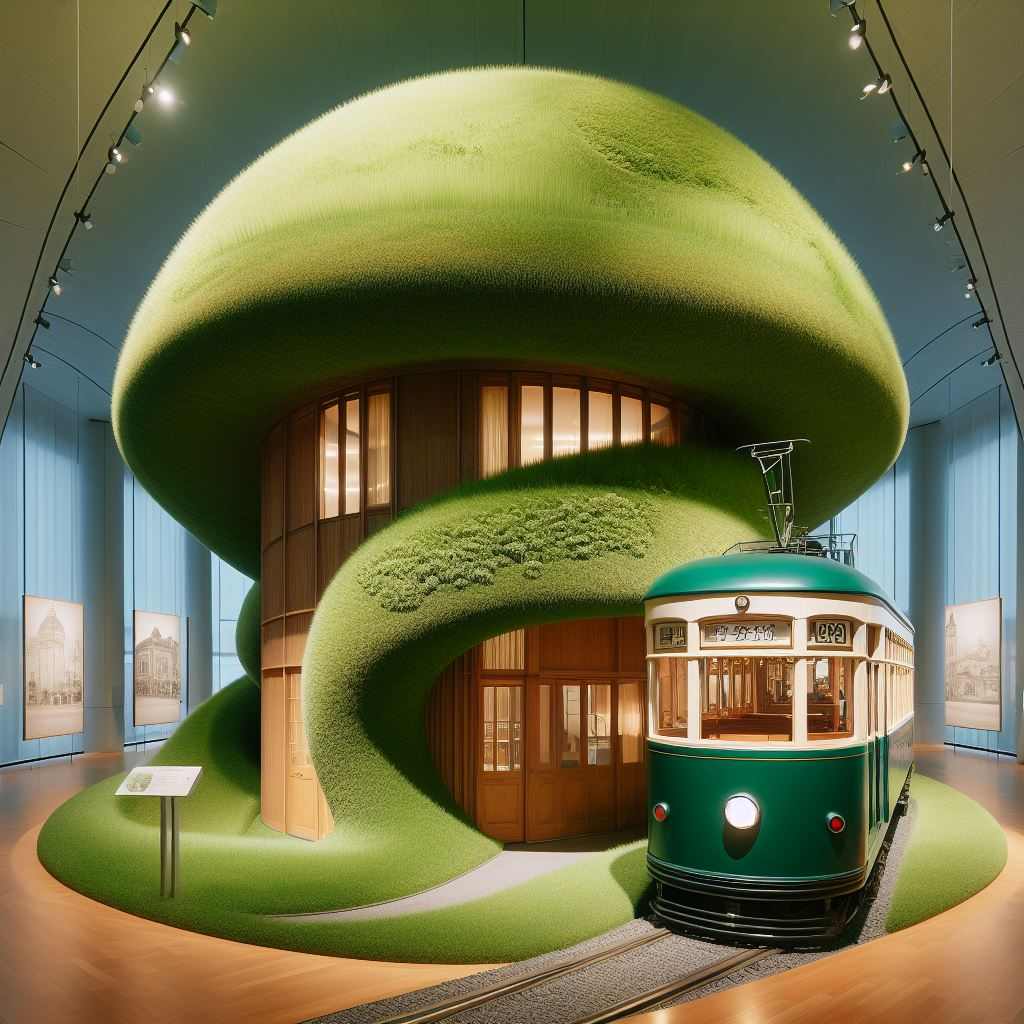 Penis Bush Memorial Streetcar (Image Created from Designer. Powered by DALL·E 3)