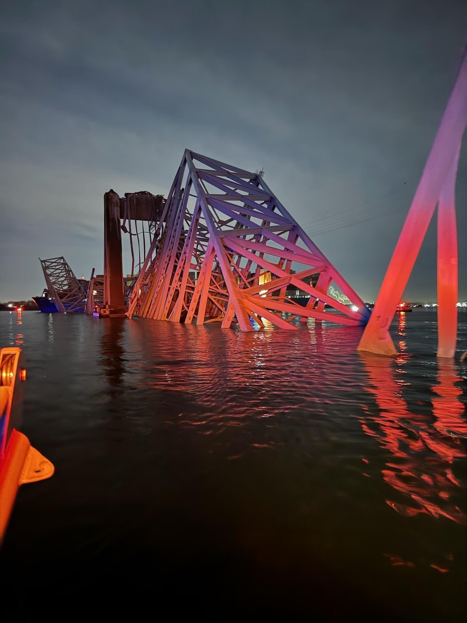 Francis Scott Key Bridge Collapse in Baltimore Maryland