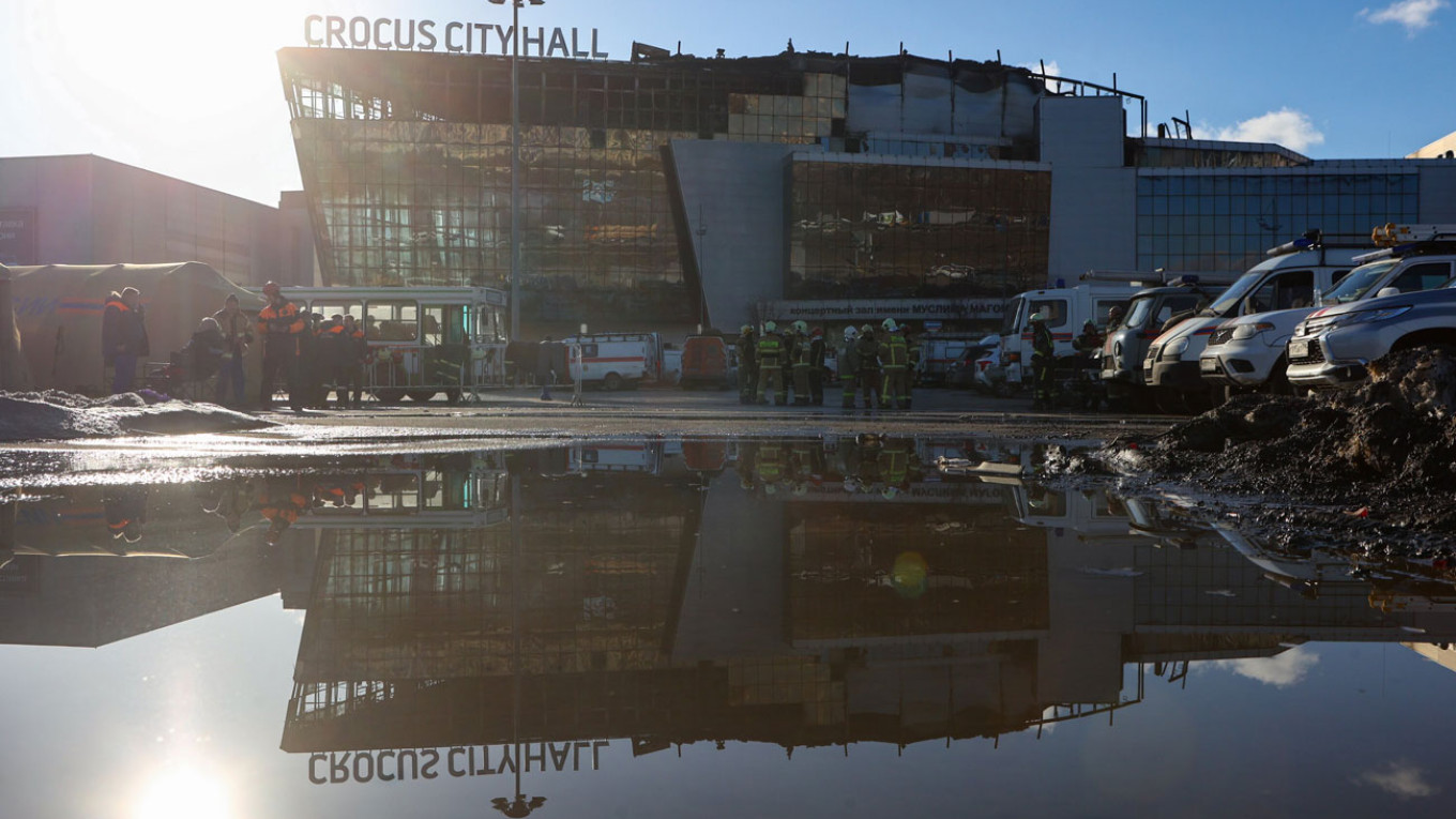 Moscow's Crocus City Hall post-terror attack (The Moscow Times)