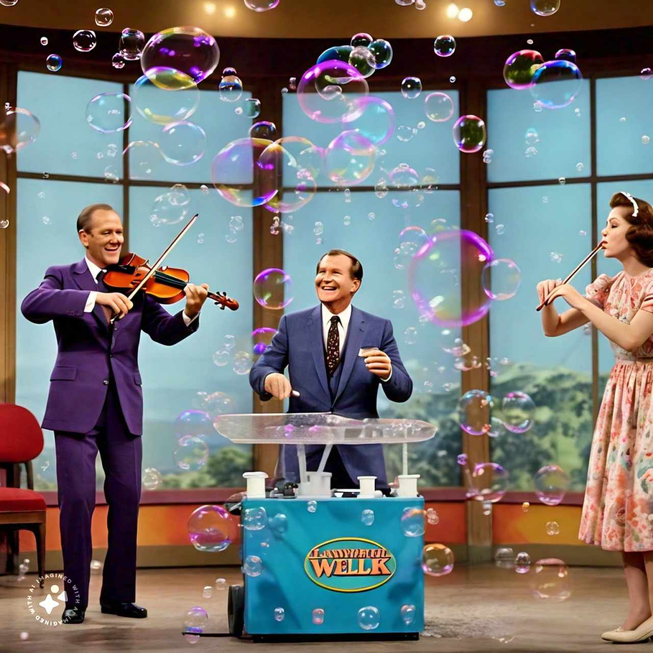 Lawrence Welk Bubble Hour (Created with META AI)