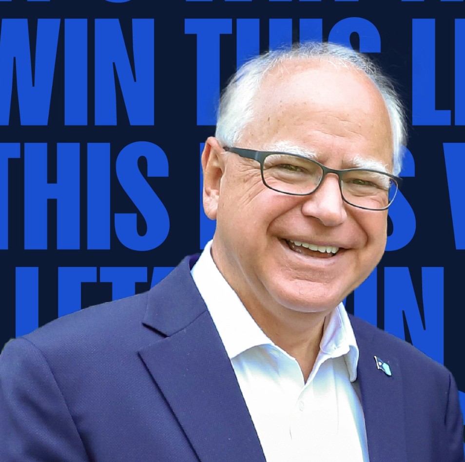 VP nominee Tim Walz (Kamala Harris for President)