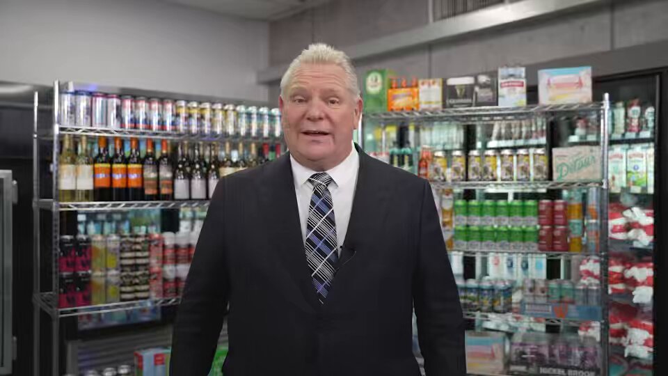 Premier Ford in a convenience store selling alcohol (Doug Ford)