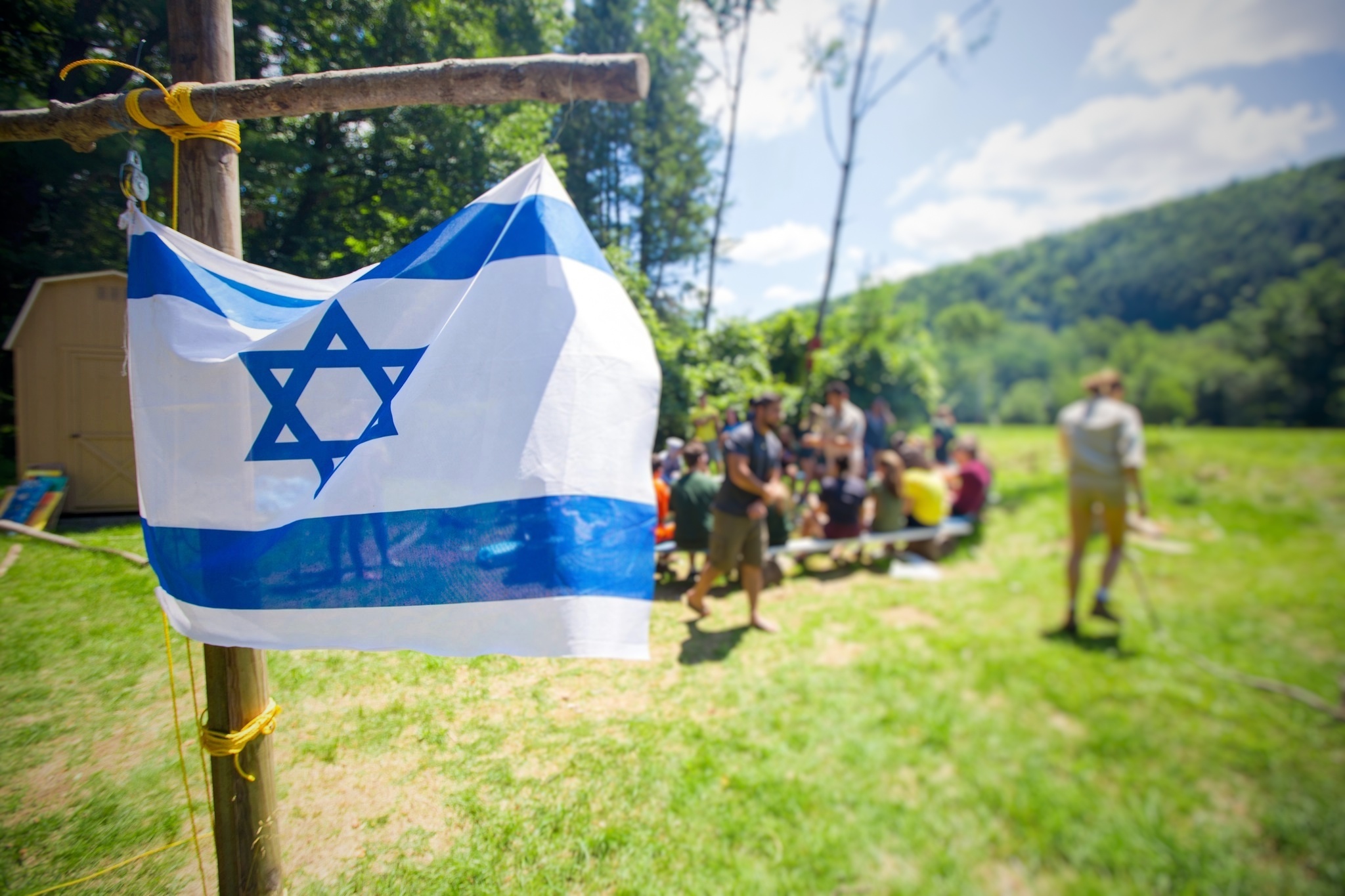 The Israeli flag at a Jewish summer camp (Tel Yehudah)