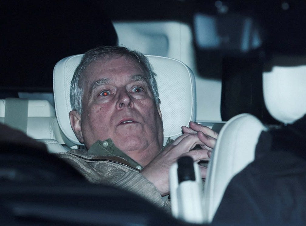 Andrew Mountbatten-Windsor seen after arrest (Phil Noble, Reuters)