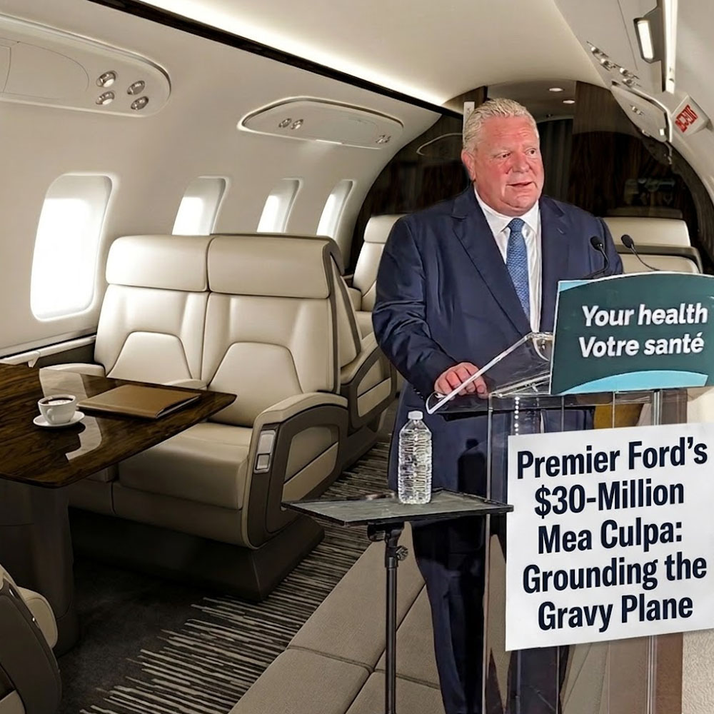 Premier Ford's 30Million Mea Culpa - Grounding the Gravy Plane (Gemini / Jon Liedtke / Bombardier)